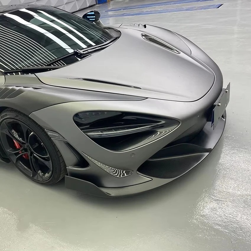 Facelift R Style Dry Carbon Fiber Front Bumper Lip For 720S 2017-2019 720S Body Kit Car Parts